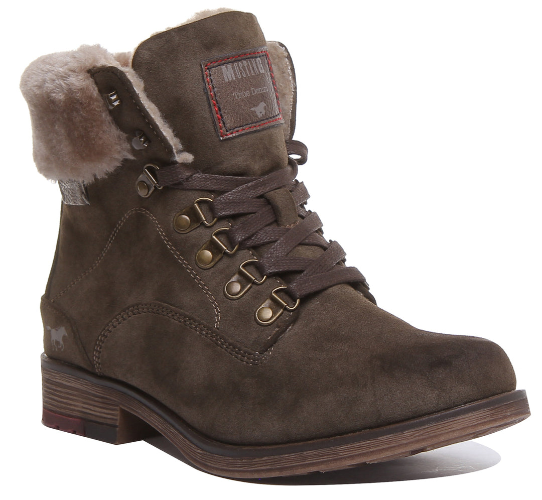 Zapatos Mustang Botas Con Cordones Mujer Mustang Mustang 1295609