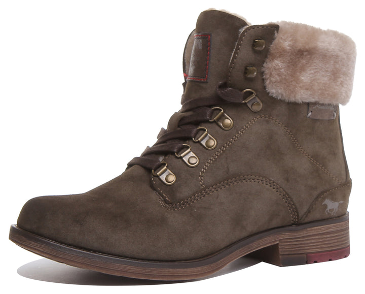 Mustang 1295-609 In Olive For Womens
