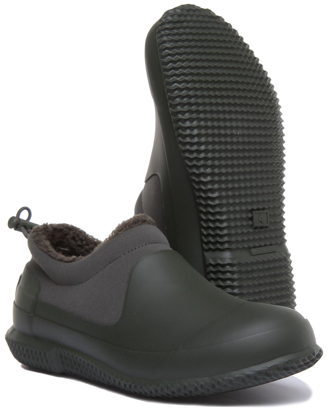 Hunter Sherpa Shoes In Olive For Women