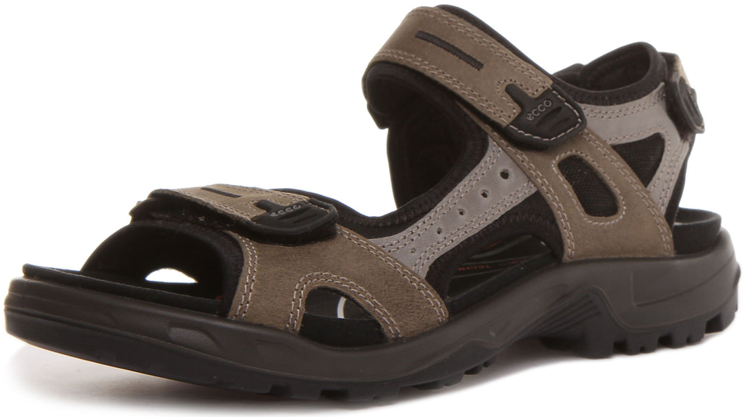Ecco In Olive For Men | Velcro Outdoor Adjustable Sandals –