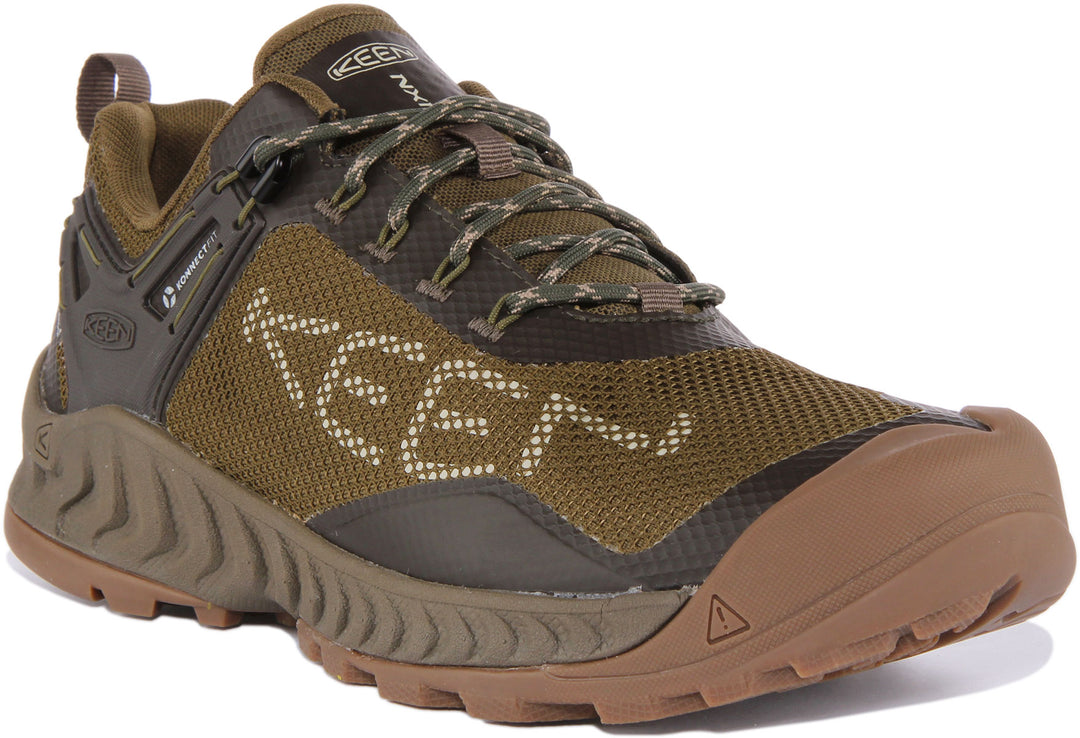 Keen Nxis Evo In Olive For Men  Waterproof Outdoor Running Shoes