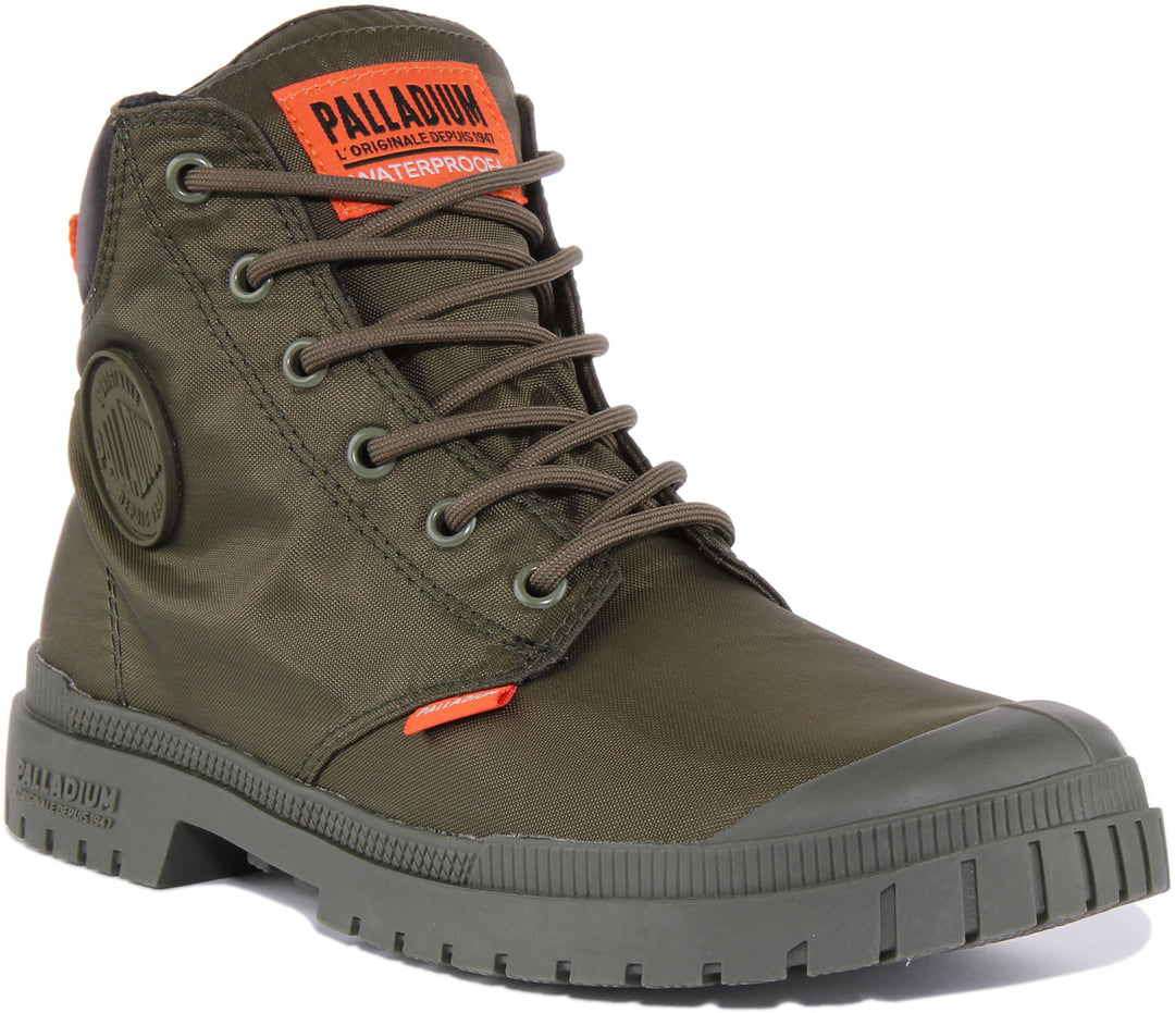 Palladium Pampa SP20 In Olive Boots Lace Up Waterproof Boots