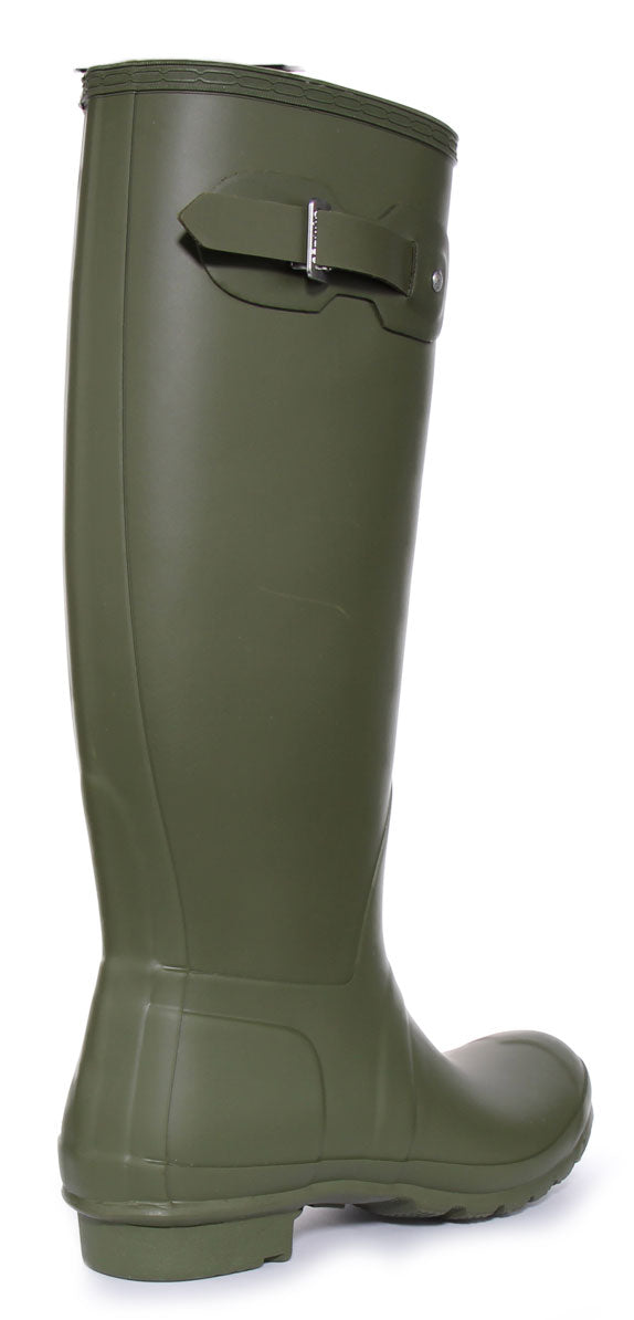 Hunter Original Tall Leaf In Olive For Women | Wellington Boots