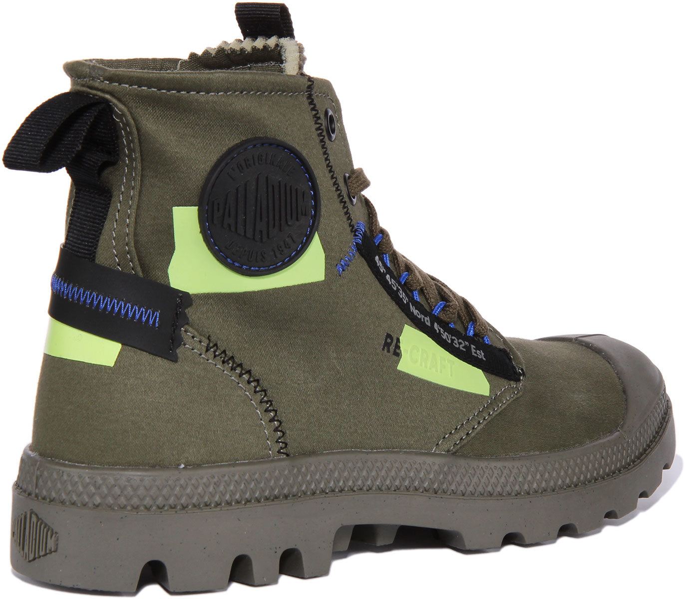 Palladium Pampa Hi In Olive | Lace up Re-Craft Recycled Vegan Boot ...