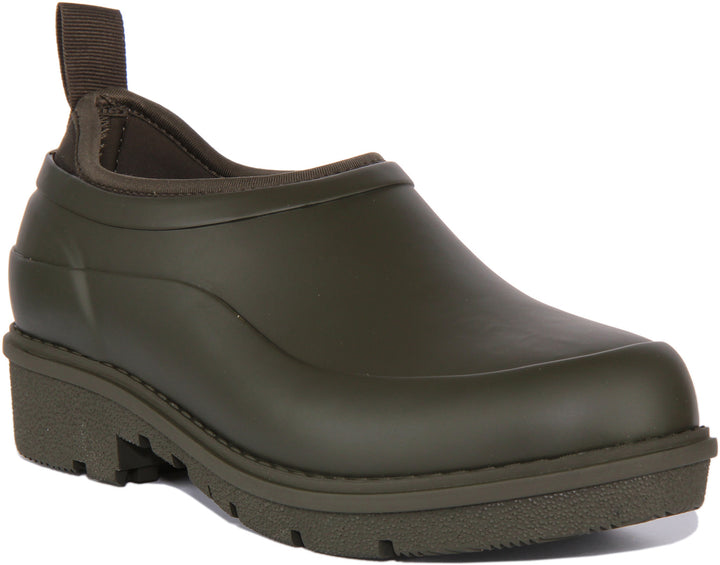 FitFlop Wonderclog Zueco de goma impermeable para mujer en oliva