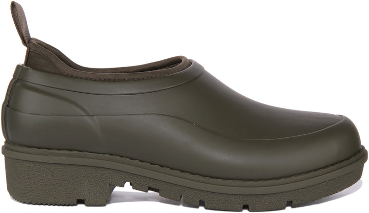 FitFlop Wonderclog Zueco de goma impermeable para mujer en oliva