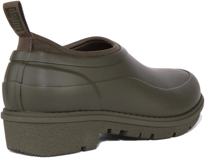 FitFlop Wonderclog Zueco de goma impermeable para mujer en oliva