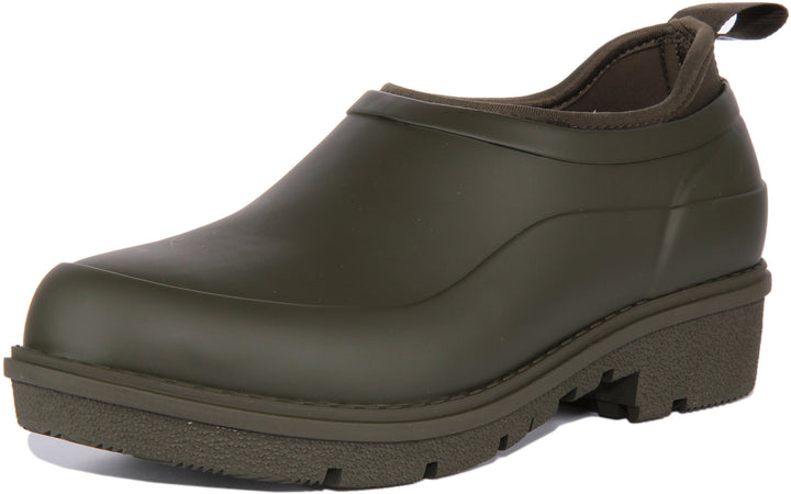 FitFlop Wonderclog Zueco de goma impermeable para mujer en oliva