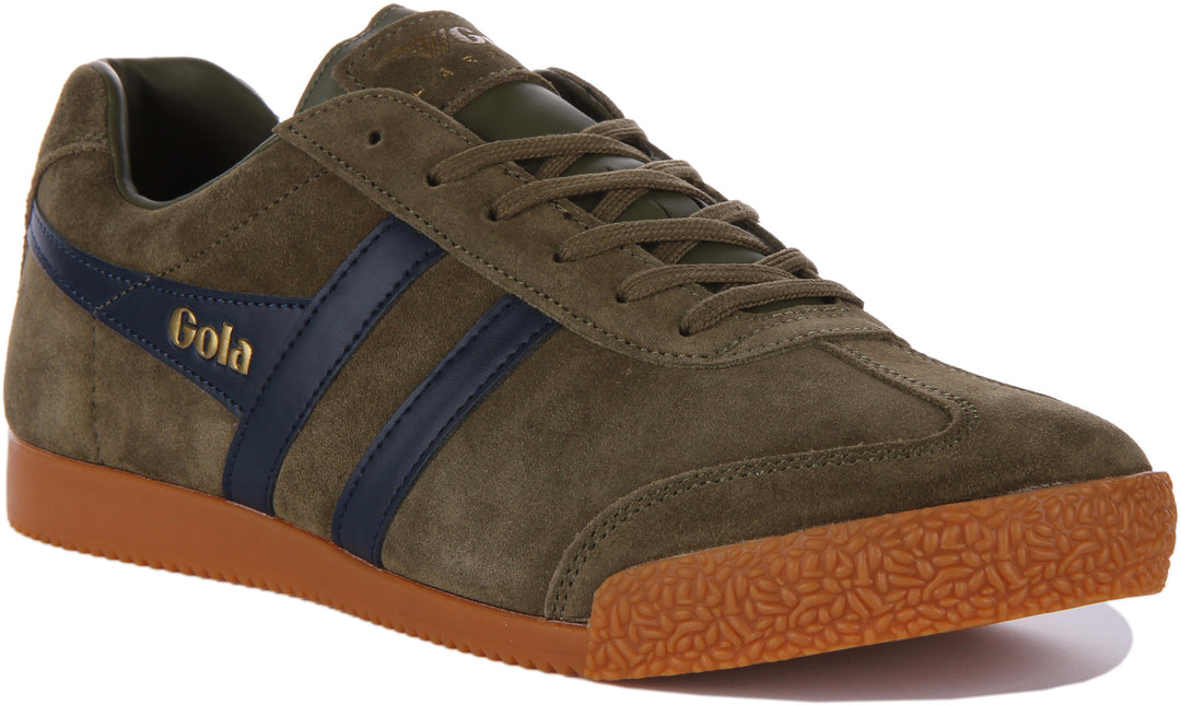 Gola Classics Harrier In Olive For Men Lace up Retro Suede