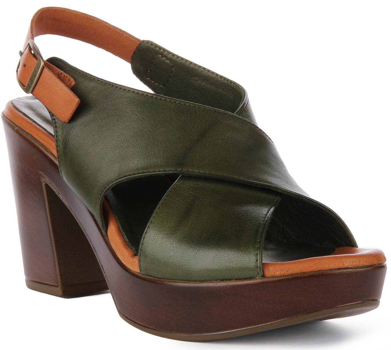 Olive on sale platform sandals