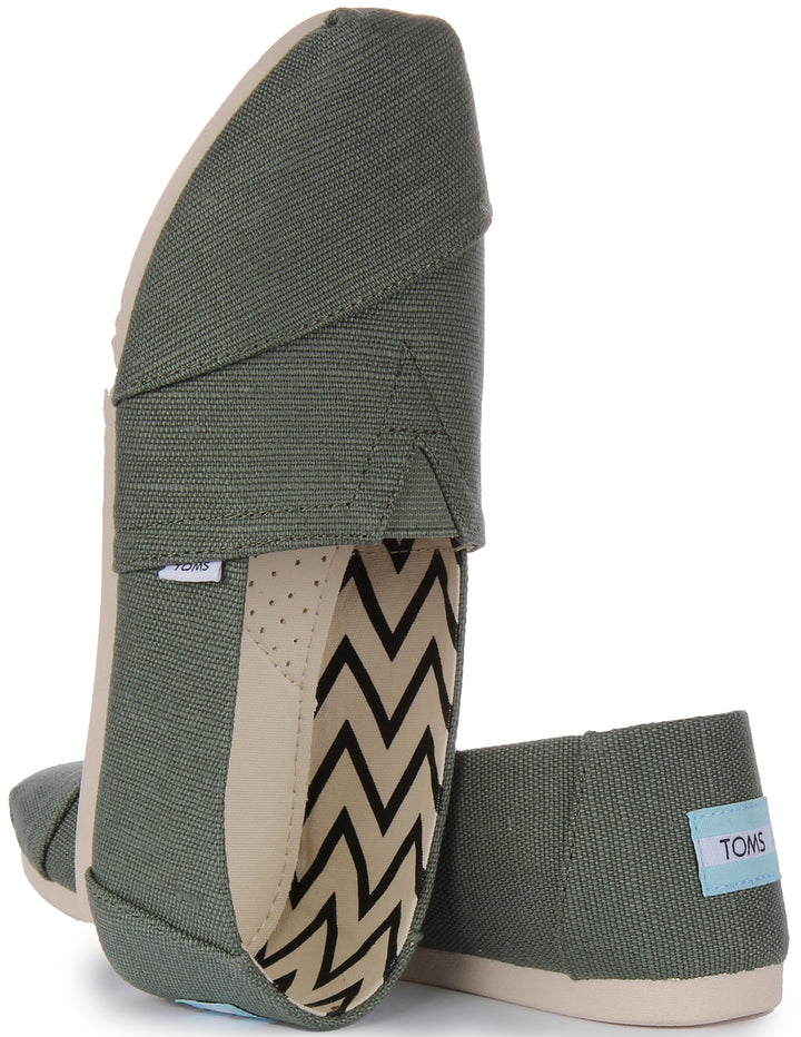 Toms Alpargata Heritage In Olive Green For Women