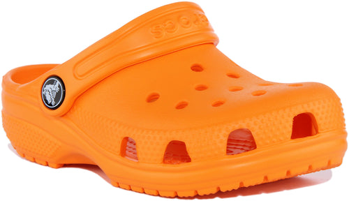 Crocs Classic Kleinkinder Clog Sandale Mit Riemen Hinten In Orange