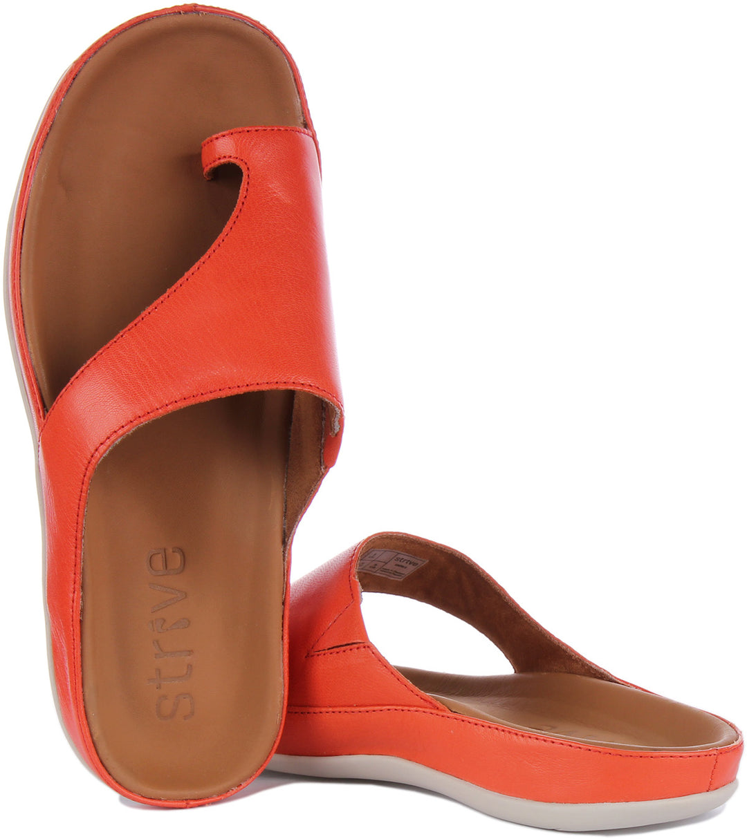 Strive Capri II Frauen Leder Zehe Schleife Sandale Orange