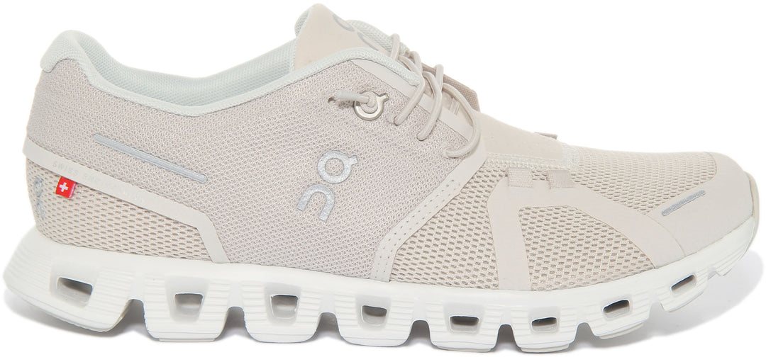 On Running Cloud 5 In Pearl White For Women
