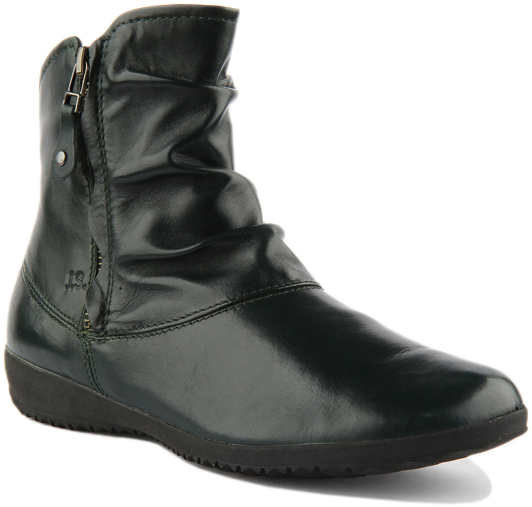 Josef Seibel Naly 24 In Petrol For Women Soft Leather Ankle