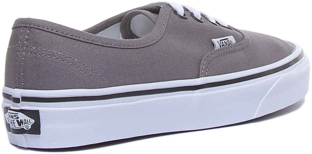 Vans Classic Authentic In Pewter For Women Lace Up Casual Shoes