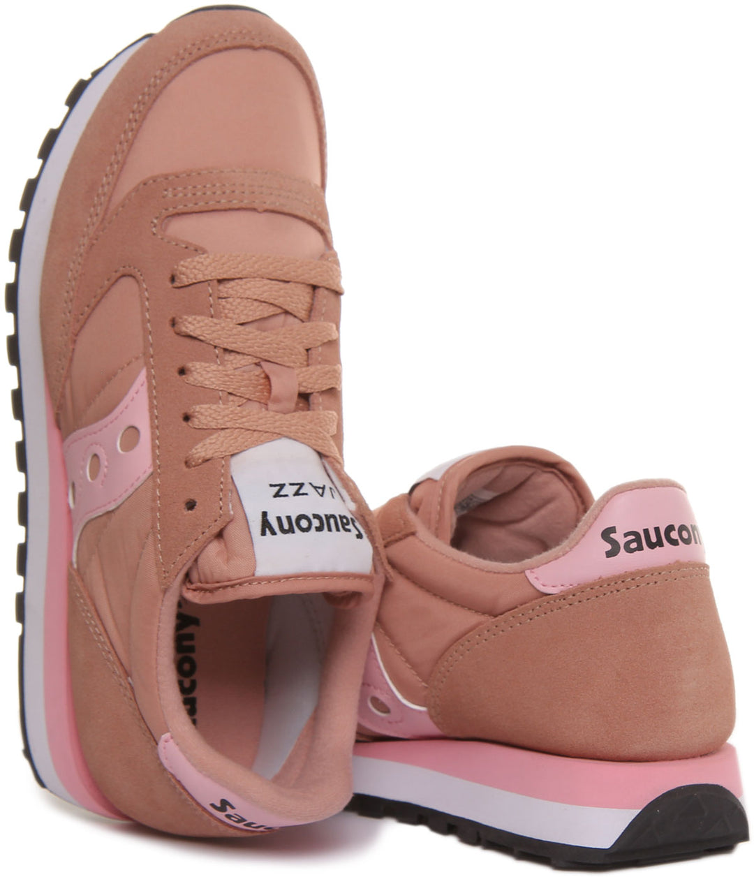 Saucony Jazz Original Zapatillas de deporte con cordones de ante y nylon para mujer en rosa