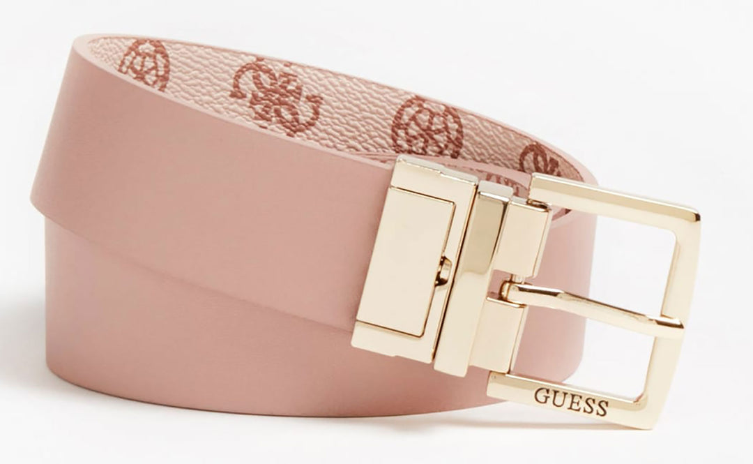 Guess Hensley Cinturón ajustable con logotipo de peonía 4G para mujer en rosa