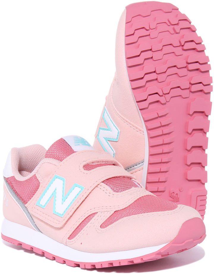 New Balance YZ373JD2 K der Synthetik Haken Und Schleife Riemen Turnschuhe Rosa