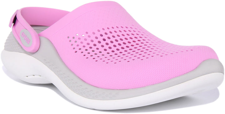 Crocs LiteRide 360 Sandalia zueco transpirable para en rosa