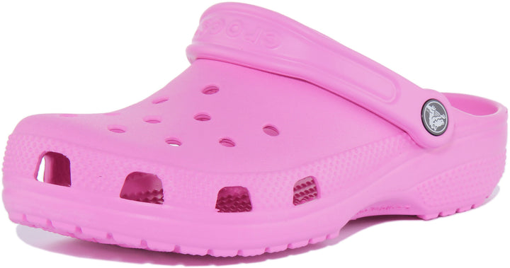 Crocs Classic Sandalo zoccolo con cinturino posteriore per bambini in rosa