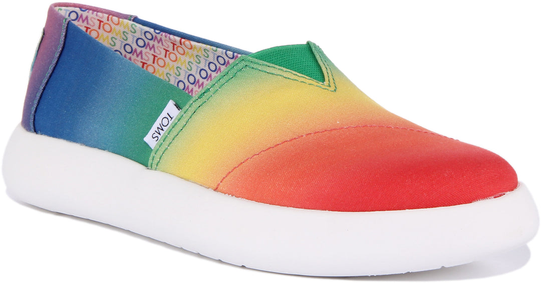 Toms Alpargata Mallow In Rainbow For Women Slip On Espradrille