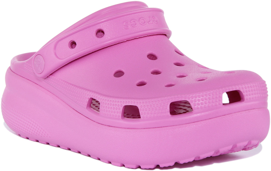 Crocs Cutie Junior Platform In Pink For Kids