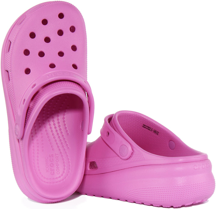Crocs Cutie Junior Platform In Pink For Kids