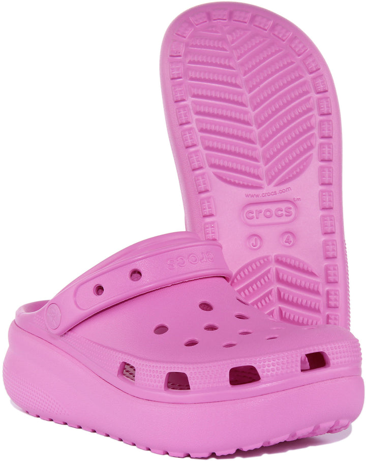 Crocs Classic Cutie Sandales à plateforme iconiques avec bride arrière pour enfants en rose
