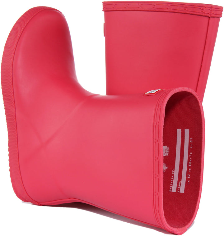 Hunter Original Primera bota de agua clásica para niños en rosa