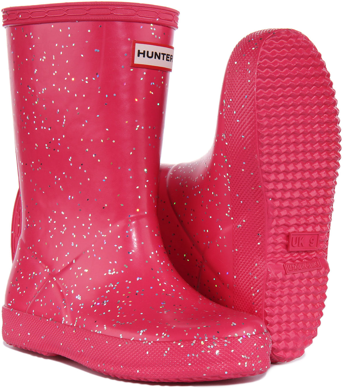 Hunter pink 2024 glitter wellies