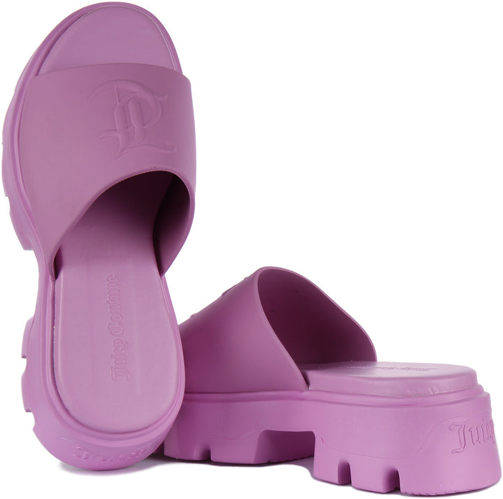 Juicy Couture Baby Track Sandales à plateforme en PU pour femmes en rose