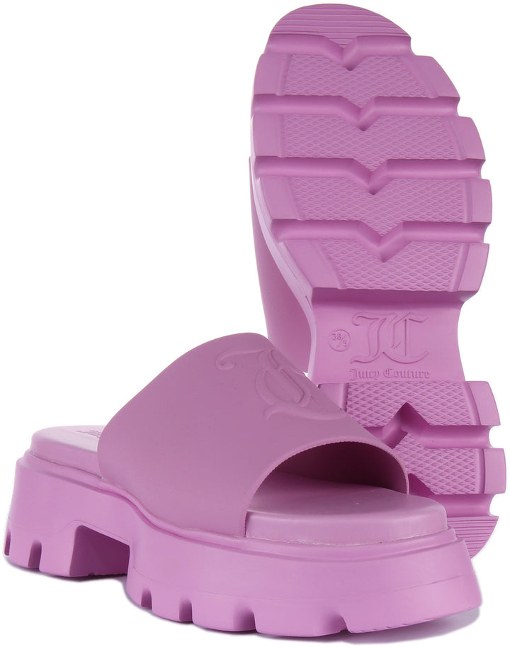 Juicy Couture Baby Track Sandales à plateforme en PU pour femmes en rose