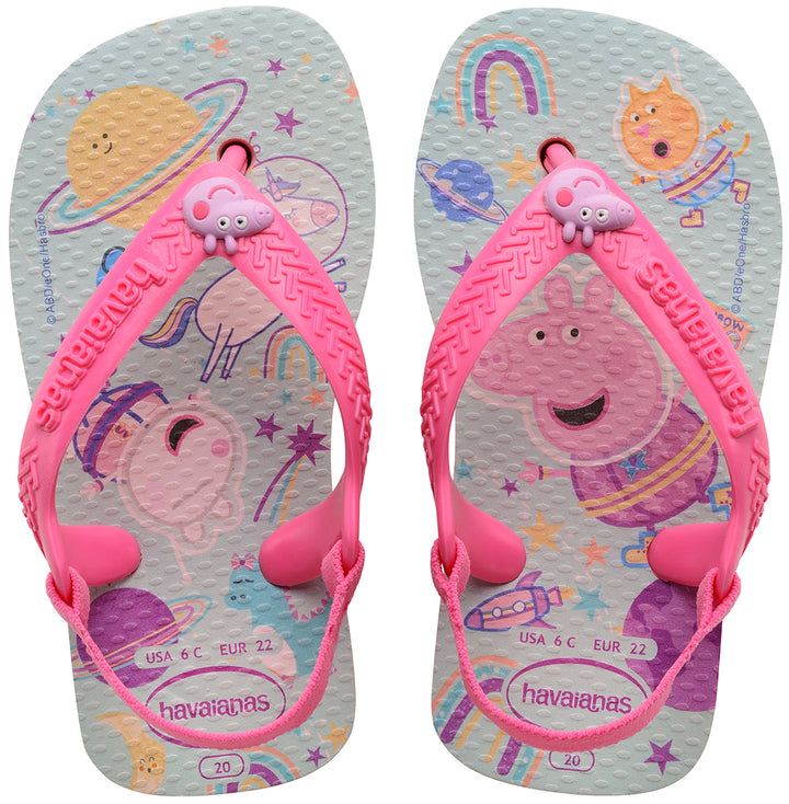 Havaianas Baby Peppa Pig Sandalia con estampado Peppa y George para niño en rosa multi