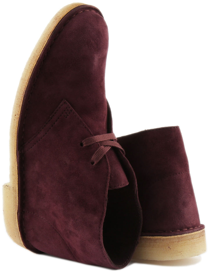 Clarks Originals Desert Boots In Purple For Women