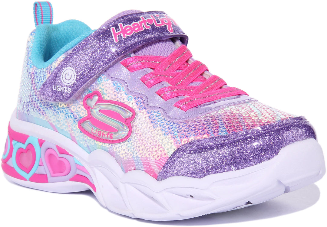 Skechers Lets Shine In Purple For Kids Kids Light Up Shoes