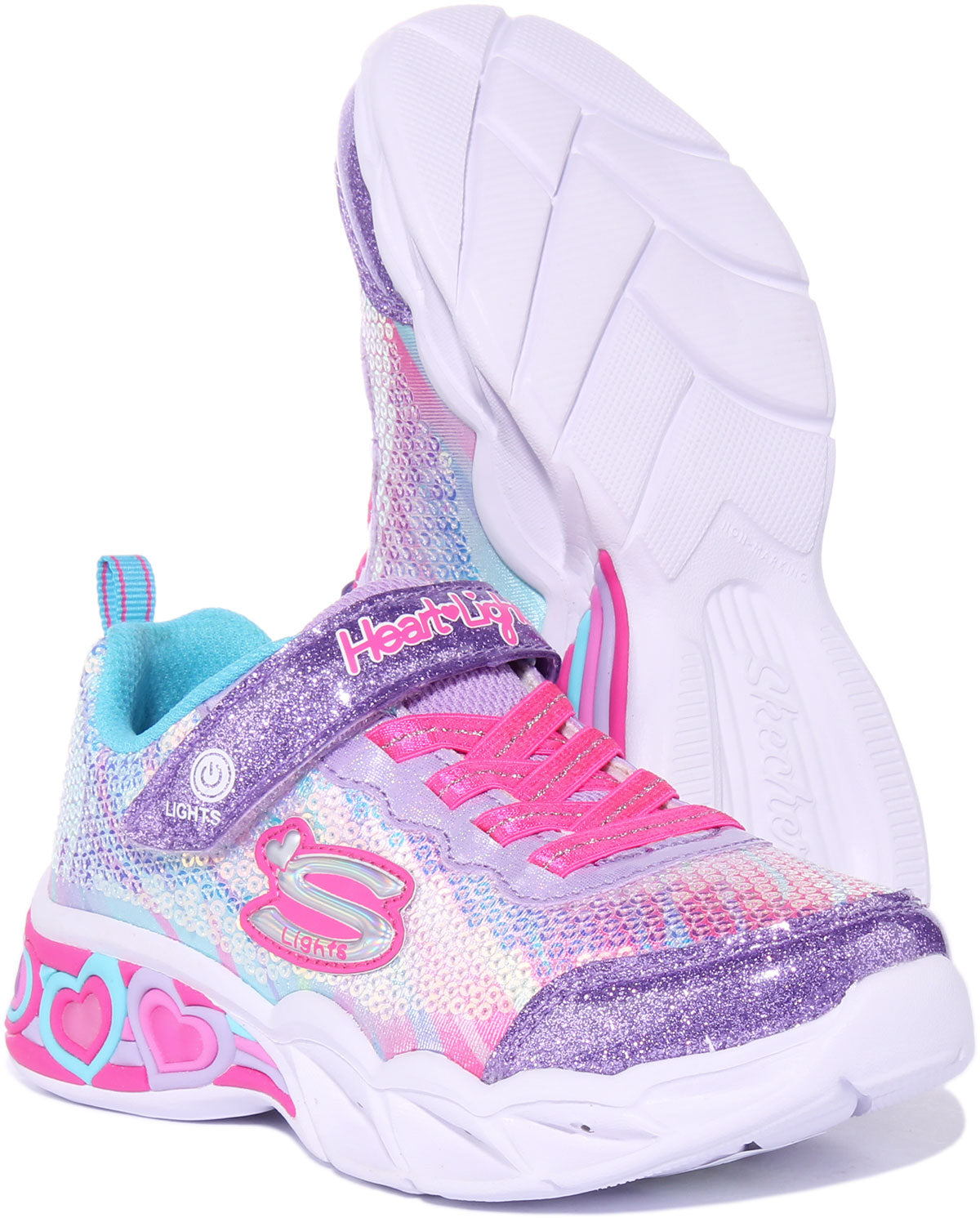 Skechers Lets Shine In Purple For Kids Kids Light Up Shoes