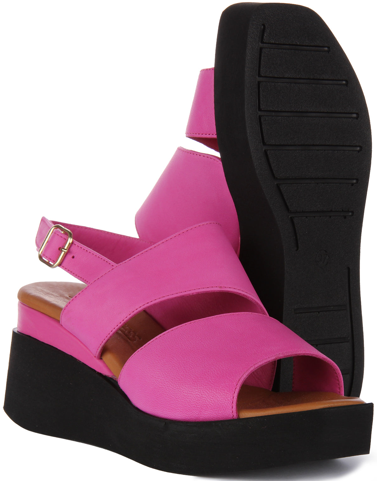 Pink low wedge store sandals