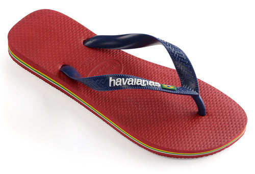 Havaianas Brasil Logo Unisex Flip Flop Sandale In Rot