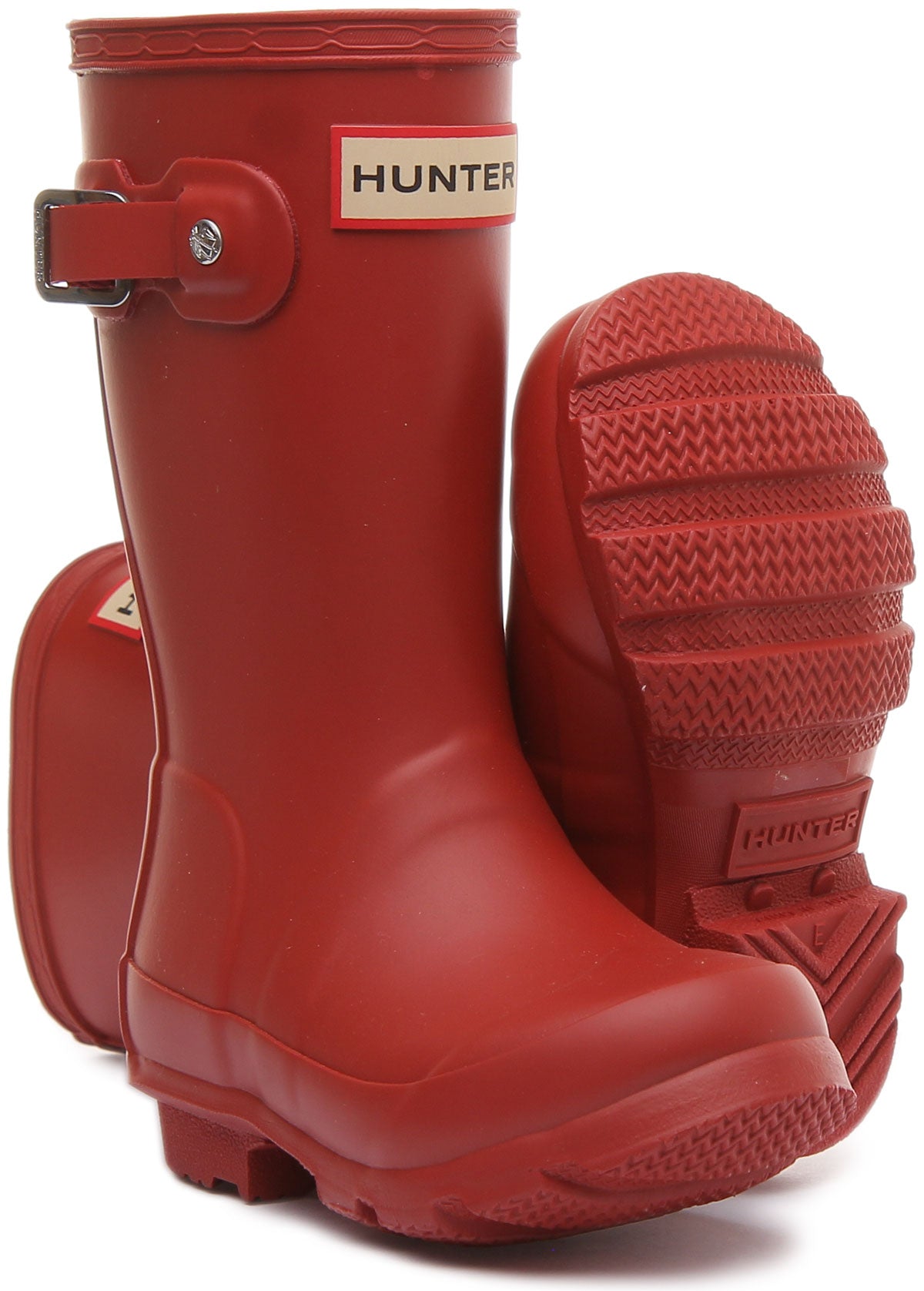 Hunter wellies kids on sale red