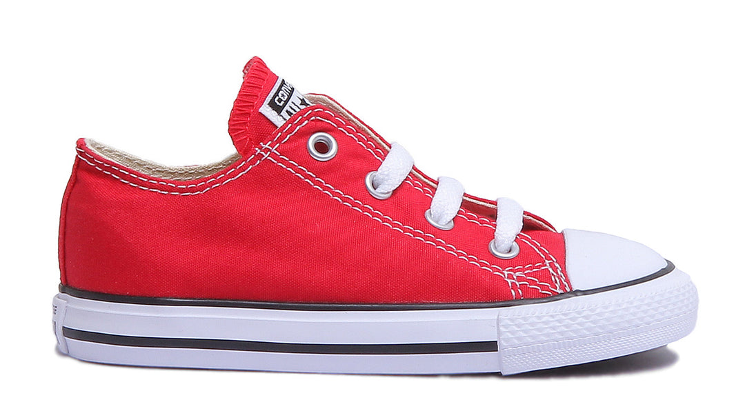 Converse All Star Low Core Trainer In Red For Infants