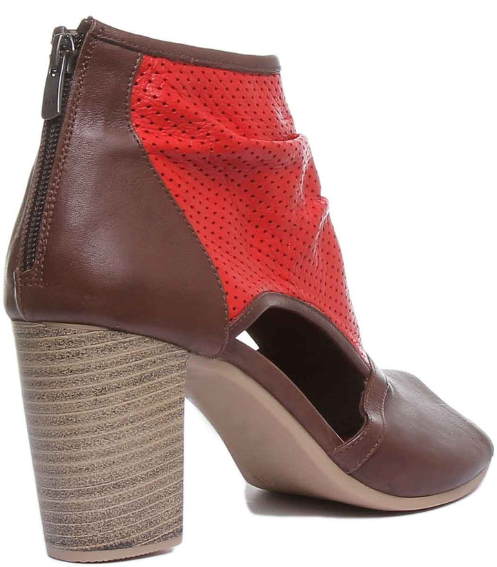 JUST REESS Monica Perforierte Sandale mit Frauenschuhen Rot