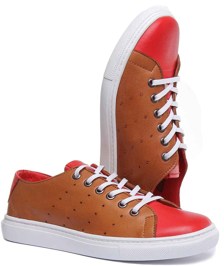 JUSTINREESS Lucy Chaussures à lacets pour femmes en rouge