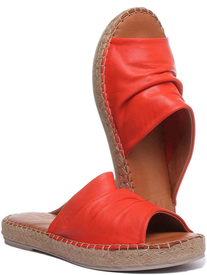 JUST REESS Aliyah Rote Sandale des weichen Maultiers Espadrille
