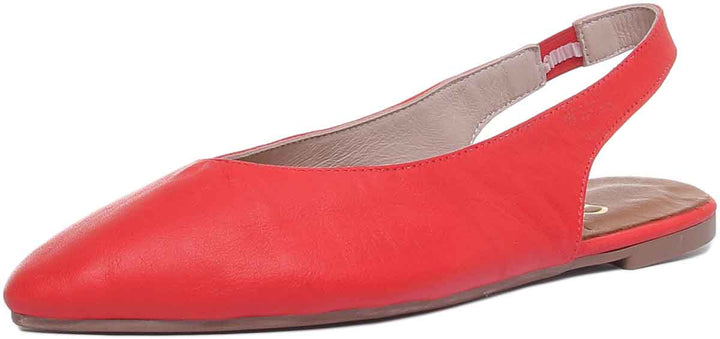 JUSTINREESS Athena chausson rouge sur les chaussures pour femmes avec lanière arrière