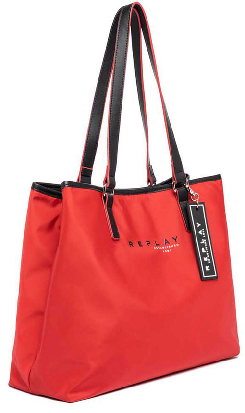 Replay Tote Bag In Red For Women