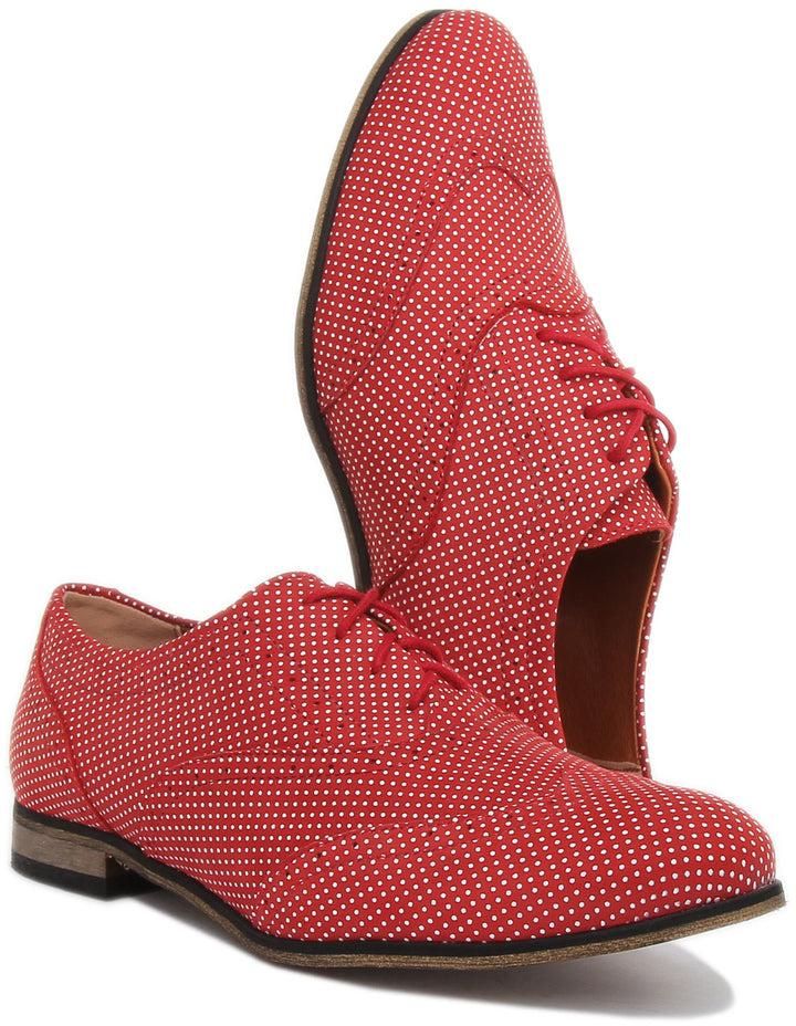JUSTINREESS ENGLAND Kalina In Red Polka Dots For Women
