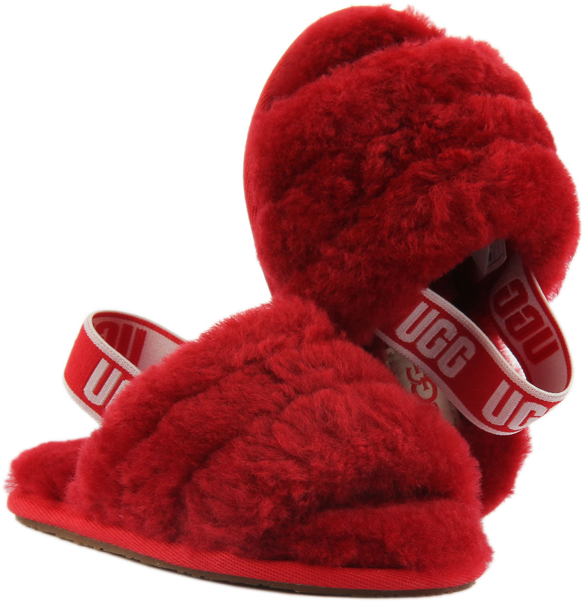 Red ugg fluff yeah on sale slide