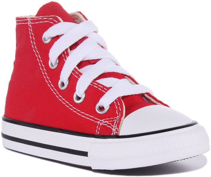 Converse All Star Hi Core In Red For Infants