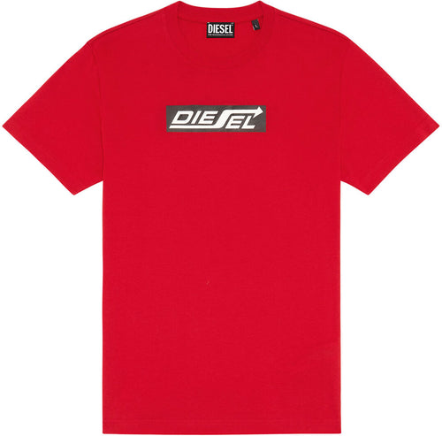 Replay T Diegor T shirt en coton avec logo pour hommes en rouge